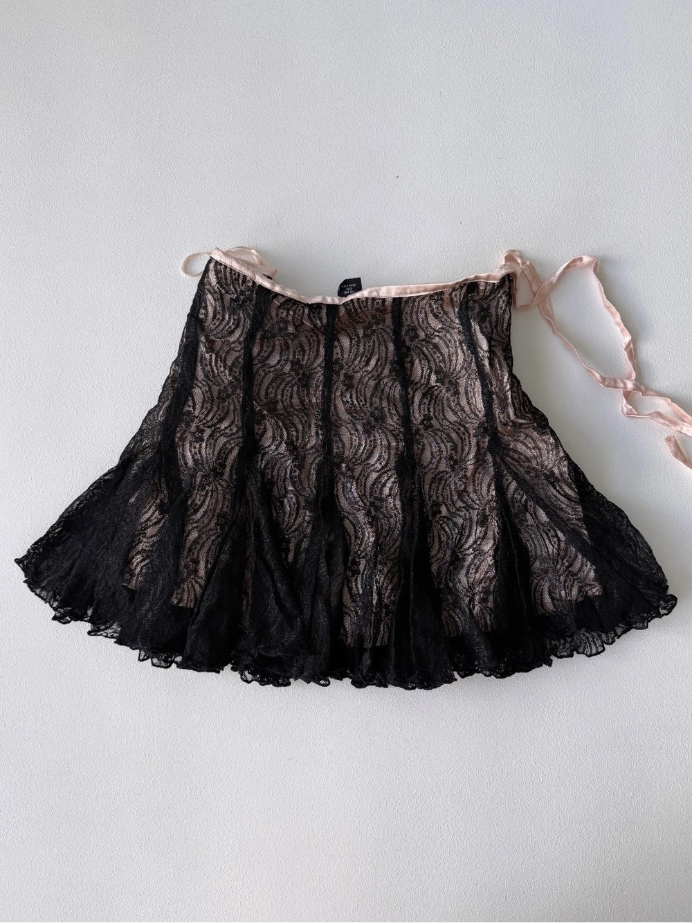 Vintage Rampage Black Lace Sheer Tie Mini
Skirt Size M